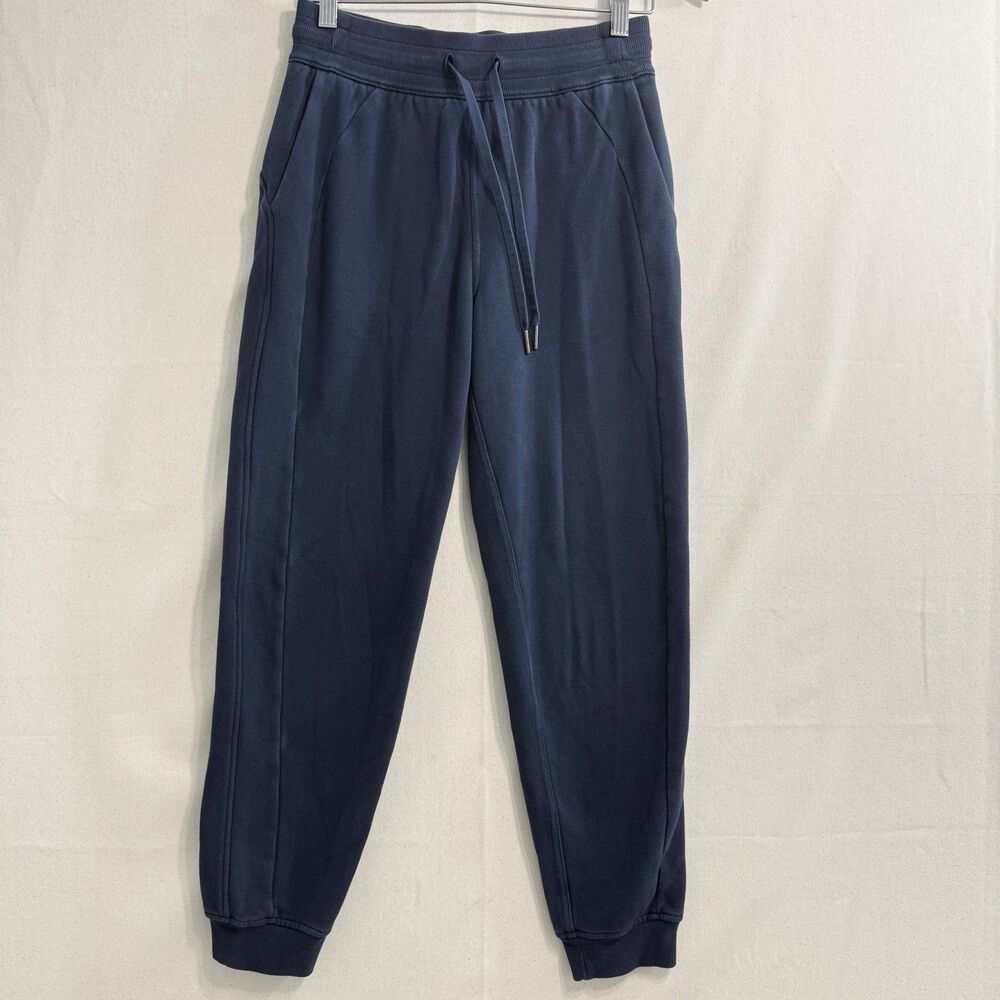 Lululemon Scuba High Rise Jogger Women’s 4 Navy Blue Sweatpants W5CVA
